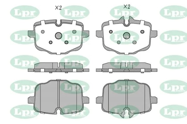 Колодки тормозные BMW 5 G30 X5 G05 7 G11G12 13- задние 05P2161 05P2161 LPR