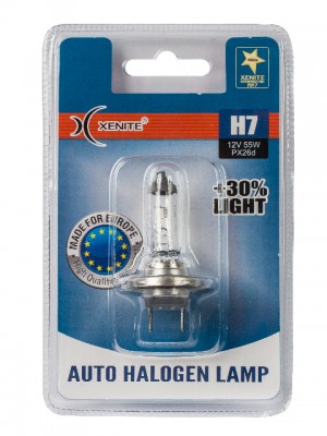 Лампа 12V H7 55W PX26d +30% 3200K блистер (1шт.) XENITE 1007090 XENITE