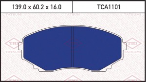 Колодки тормозные дисковые передние MAZDA MPV 95- TCA1101 TCA1101 TATSUMI