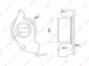 Ролик ГРМ MITSUBISHI Carisma,Colt,Lancer (1.6/1.8) натяжителя LYNX PB-1040 LYNXAUTO