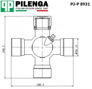 Крестовина карданного вала 30.2x106.3 IVECO DAILY PJ-P8931 PJP8931 PILENGA