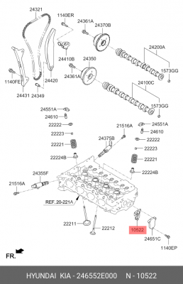 ПРОКЛАДОЧНОЕ КОЛЬЦО КРЫШКИ БЛОКА ЦИЛИНДРОВ 24655-2E000 246552E000 HYUNDAI KIA