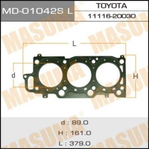 прокладка ГБЦ LH!\ Toyota Harrier, Lexus RX300 3.0 1MZFE 97> MD-01042SLH MASUMA