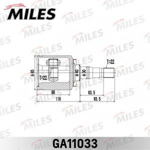 ШРУС внутрений левый LADA 2121 (GSP 628003) GA11033 GA11033 MILES