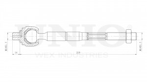 Тяга рулевая правая SSP-30070 UNIO