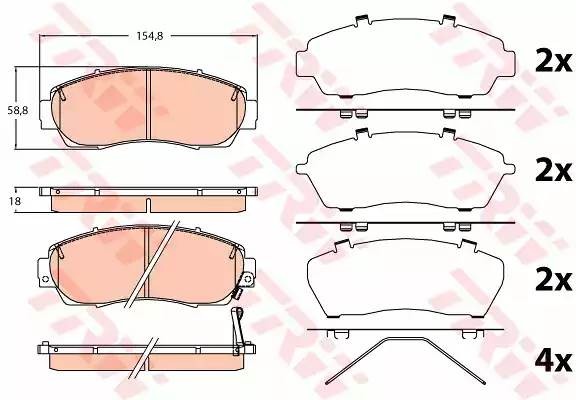 Колодки передние HONDA CR-V IV GDB3581 GDB3581 TRW