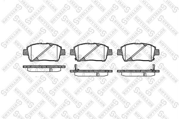 колодки дисковые п.!\ BAW, Toyota Yaris 1.0i-1.5i/1.4D 99>/Celica 1.8i WT-i 99> 751-002B-SX STELLOX