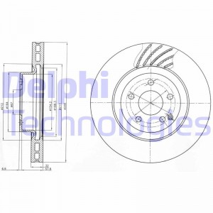 BG3877 диск тормозной передний!\ MB W211/S211 3.0-5.0/3.2CDi/4.0CDi 02> BG3877 DELPHI