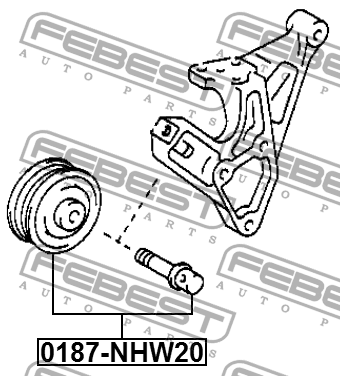 Ролик натяжной TOYOTA PRIUS 00-09 0187-NHW20 0187-NHW20 FEBEST