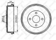 барабан тормозной!\ Ford Mondeo 1.6i-2.0i/1.8TD 93> 6025-2528-SX STELLOX