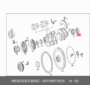 подшипник шариковый! маховика \MB A0109815625 MERCEDES BENZ
