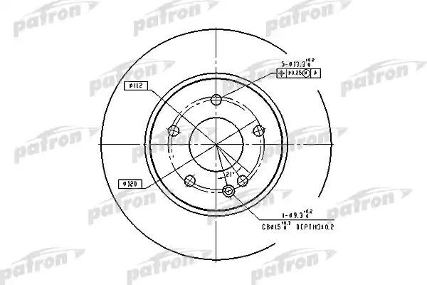 Диск тормозной передн PBD2779 PBD2779 PATRON