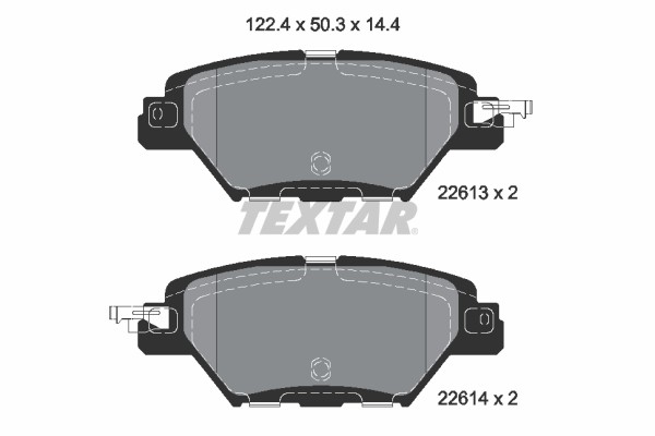 2261301 колодки дисковые задние!\ Mazda CX-9 2.5 T 16> 2261301 TEXTAR