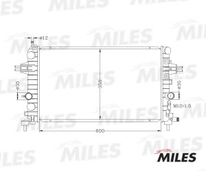 Радиатор (паяный) OPEL ASTRA H 1.6/1.8 04- ACRB031 ACRB031 MILES