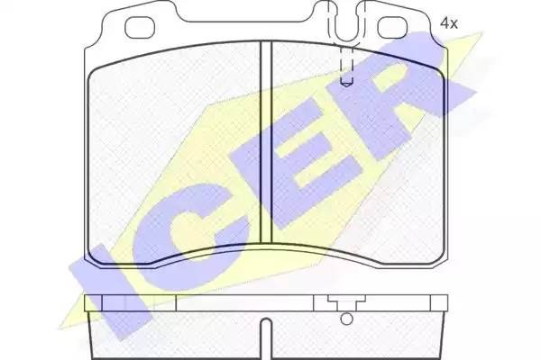 180861 колодки дисковые передние !\ MB W201 Evolution 2.5i90-93 180861 ICER