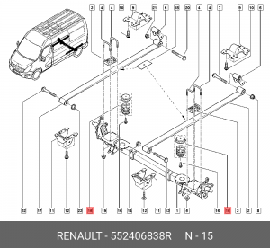 отбойник рессоры!\ Renault Master 552406838R RENAULT