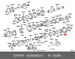 муфта синхронизатора!\Toyota Rav4 2.0i 05> 33395-42012 TOYOTA