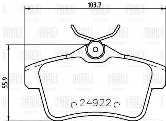 Колодки торм. Citroen C4 (10-)/DS4 (11-)/DS5 (12-)/Peugeot 3008 (09-) диск. зад. PF 4027 TRIALLI