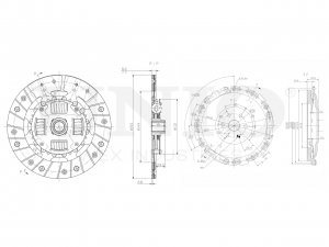 Комплект сцепления без подшипника CLT-20002 UNIO