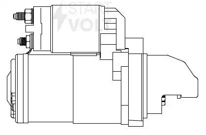 Стартер для а/м Suzuki SX4 S-Cross (13-) 1.6i 1,2кВт (LSt 2410) LST 2410 START VOLT