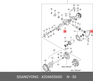 Пробка SSANGYONG Actyon (06-),Kyron (05-),Actyon Sports (06-),Rexton (02-) редук 4204605600 SSANG YONG