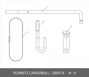 Крепление запасного колеса 280514 SCHMITZ CARGOBULL