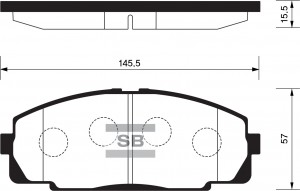 Колодки тормозные дисковые Toyota Hiace 2.0-2.7/2.4TD & 4WD 95 SP2077 SP2077 SANGSIN