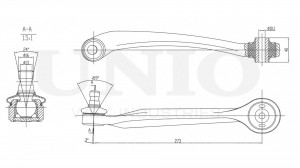 Рычаг подвески поперечный передний верхний левый SSP-40039 UNIO