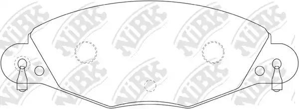 Колодки тормозные CITROEN C5 (01-) (2.0D/2.2D/3.0) передние (4шт.) NIBK PN0184 NIBK