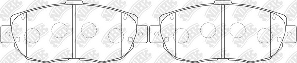 Колодки тормозные TOYOTA Mark 2 (96-) передние (4шт.) NIBK PN1324 NIBK