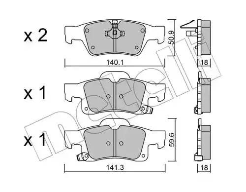 колодки дисковые задние!\ Jeep Grand Cherokee 3.6-6.4/3.0CRD 10> 2209280 METELLI