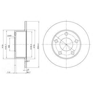 BG2746 диск тормозной задний!\ Audi 100/A6, VW Passat 1.8-1.9TDi 90> BG2746 DELPHI