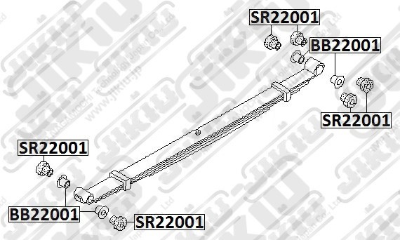 Втулка сайлентблока  NISSAN ATLAS H41 Oct 91 Aug 95 BB22001 BB22001 JIKIU