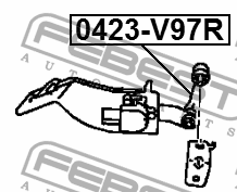 Тяга датчика положения кузова задняя MITSUBISHI PAJERO IV 06- 0423-V97R 0423-V97R FEBEST