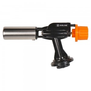 Горелка газовая на цанговый баллон, пьeзоподжиг, сопло D22*55мм, с керамикой, ме ADGT005 AIRLINE