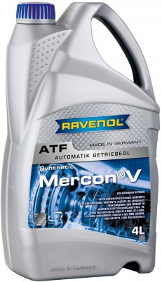 Масло трансмиссионное ATF MERCON- V п/синт.4л RAVENOL 1212101-004 RAVENOL