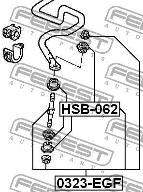HONDA CIVIC 95-99 переднего HSB-062 FEBEST