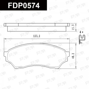 Тормозные колодки дисковые смесь CERAMIC FDP0574 FDP0574 FAP