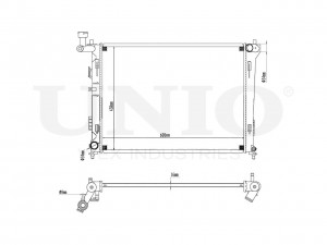 Радиатор охлаждения двигателя RAD-10035 UNIO