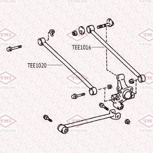 Рычаг задней подвески нижний L/R TOYOTA Highlander/Kluger/Harrier 98-LEXUS RX 98 TEE1016 TATSUMI