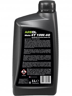 AREOL MOTO 4T 10W40 (1L) масло моторное! (синт.) для 4-х тактных двиг API SM, JA 10W40AR122 AREOL