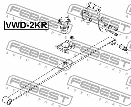Отбойник задн рессоры VW CADDY III (2K#/2K#) 2004-2010 VWD-2KR VWD-2KR FEBEST
