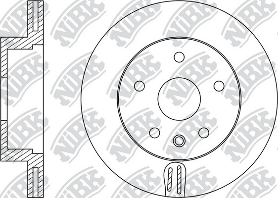 Диск тормозной AUDI A4 (08-),A5 (07-),Q5 (08-) передний (1шт.) NIBK RN33003 NIBK