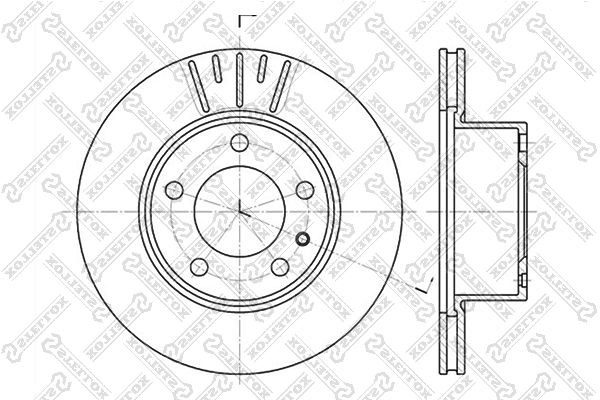 диск тормозной передний!\ BMW E28 1.8-2.5/2.4TD M10-M30 80-88 6020-1513V-SX STELLOX