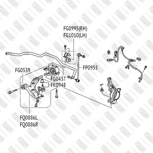 втулка стабилизатора переднего правая!\ Honda CR-V 06> FG0995 FIXAR