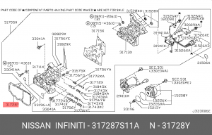Фильтр масляный акп 31728-7S11A 31728-7S11A NISSAN