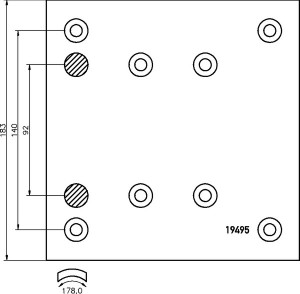 Комплект барабанных накладок 19487 19495 STD MP322S7100 DON