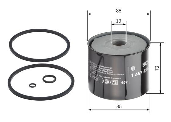 Фильтр топливный FORD Mondeo (84-) (1.8 D) BOSCH 1 457 434 201 BOSCH