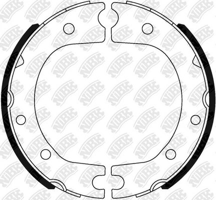 Колодки тормозные TOYOTA Land Cruiser (J100) стояночного тормоза (2шт.) NIBK FN0019 NIBK