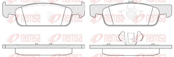 1540 00 колодки дисковые передние!\ Renault Clio IV, Dacia Logan II/Sandero II 1 154000 REMSA